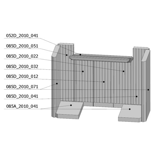 Šamotová komora komplet RIANO N   